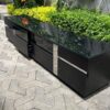 Black Glass Top TV Stand