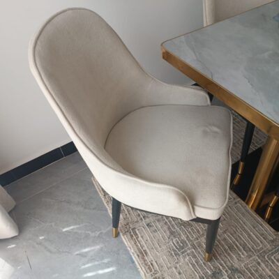 Modern 4-SeaterMarble-Top Dining Set