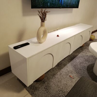 Modern White TV Stand