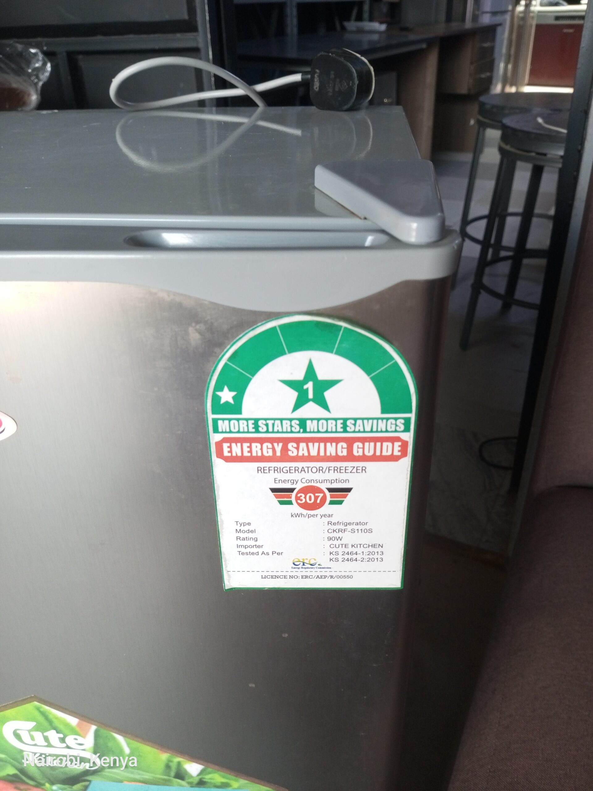 Cute Kitchen 93L Fridge CKRF-S110S 2 Cute Kitchen 93L Fridge CKRF-S110S