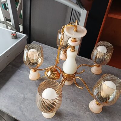 Golden 5-Light Chandelier