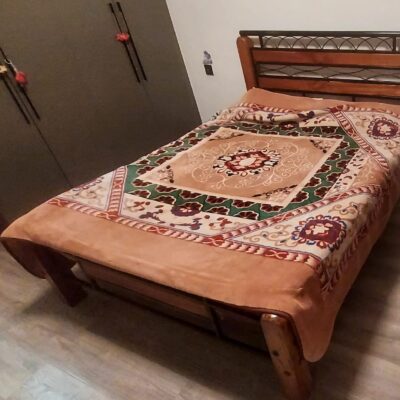 Stylish 5 by 6 bed with mattress 3 pieces remaining