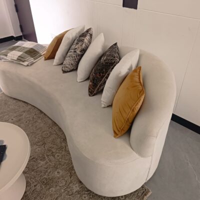 Modern curved sectional sofa