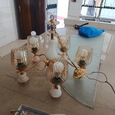 Golden 5-Light Chandelier