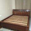 5*6 Brown Hardwood bed frame on sale