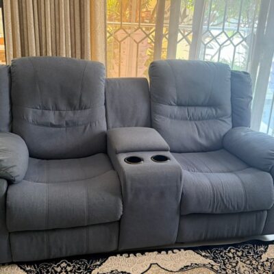 7-Seater Grey Recliner Sofa Set