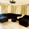 BLACK U-SHAPED 6 SEATER SOFA SET