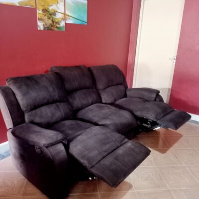 Brown 5 seater recliner sofa set