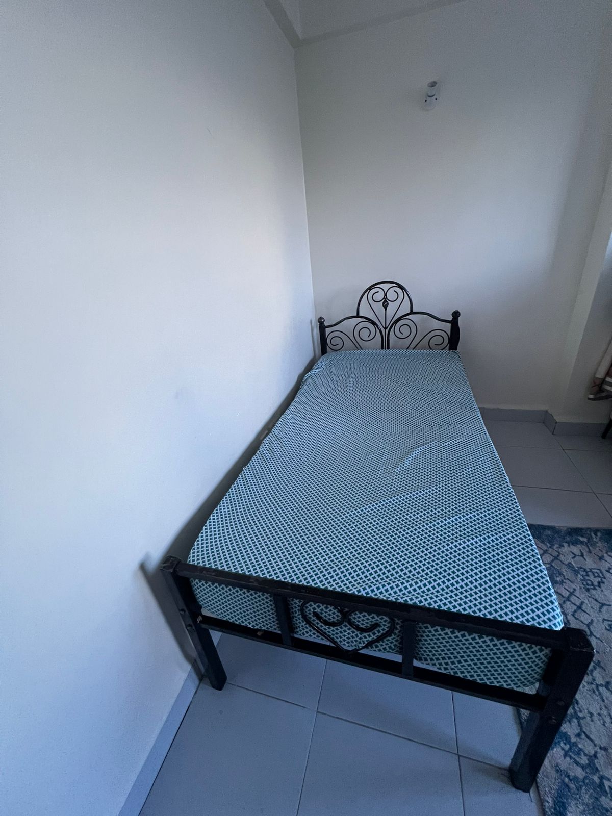 3*6 Mettallic bed plus mattress