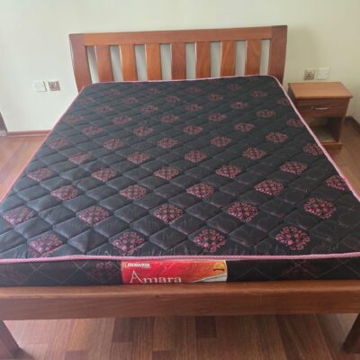 Clean 6*6 Wooden Bed Frame plus Orthopaedic Mattress on sale