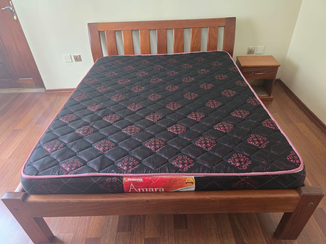 Clean 6*6 Wooden Bed Frame plus Mattress on sale 1 Clean 6*6 Wooden Bed Frame plus Orthopaedic Mattress on sale