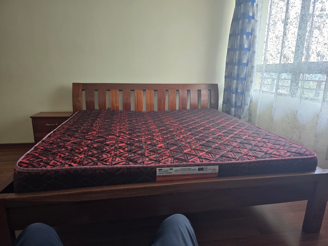 Clean 6*6 Wooden Bed Frame plus Orthopaedic Mattress on sale 1 Clean 6*6 Wooden Bed Frame plus Orthopaedic Mattress