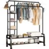 Double Layer Garment Rack Floor