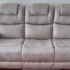 Cream 6 seater semi recliner sofa for sale
