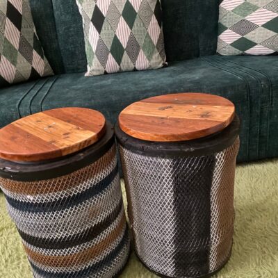 2 Clean Homemade Cylindrical Stools