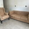 4 Seater Cream Chester Sofa Set On Sale