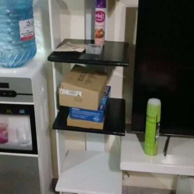 White Wooden Corner Stand