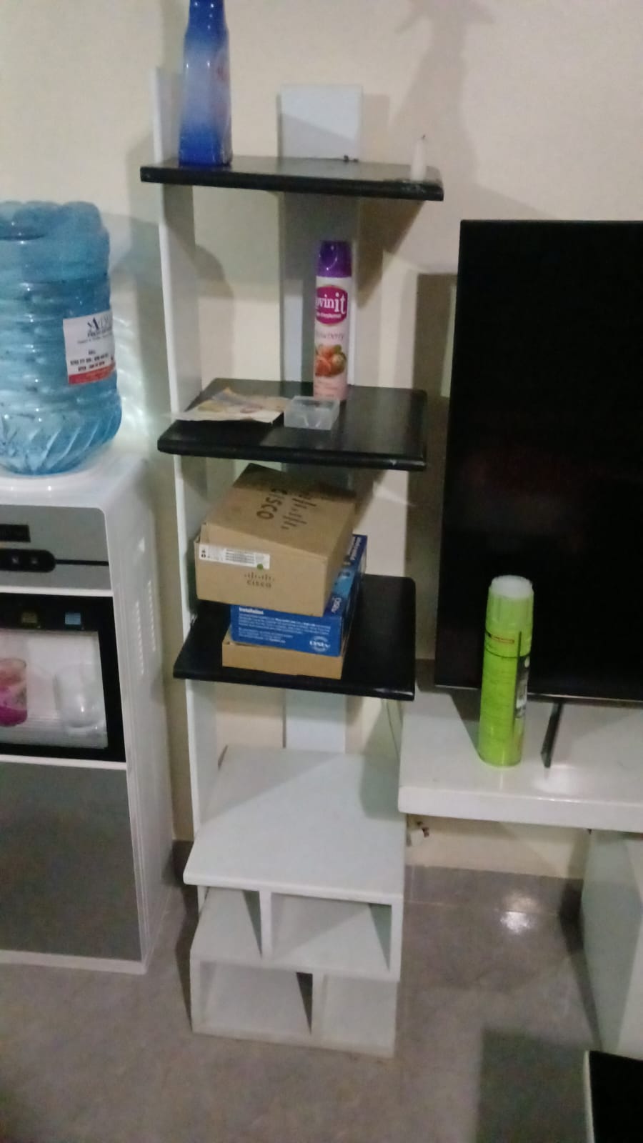 White Wooden Corner Stand