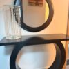 Chic Black Console And Mirror Set