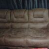 Clean 5 Seater Brown Semi-Recliner sofa on sale