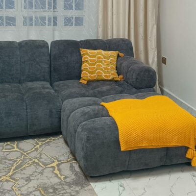 Modern Grey 5-seater bubble seat+ Ottoman