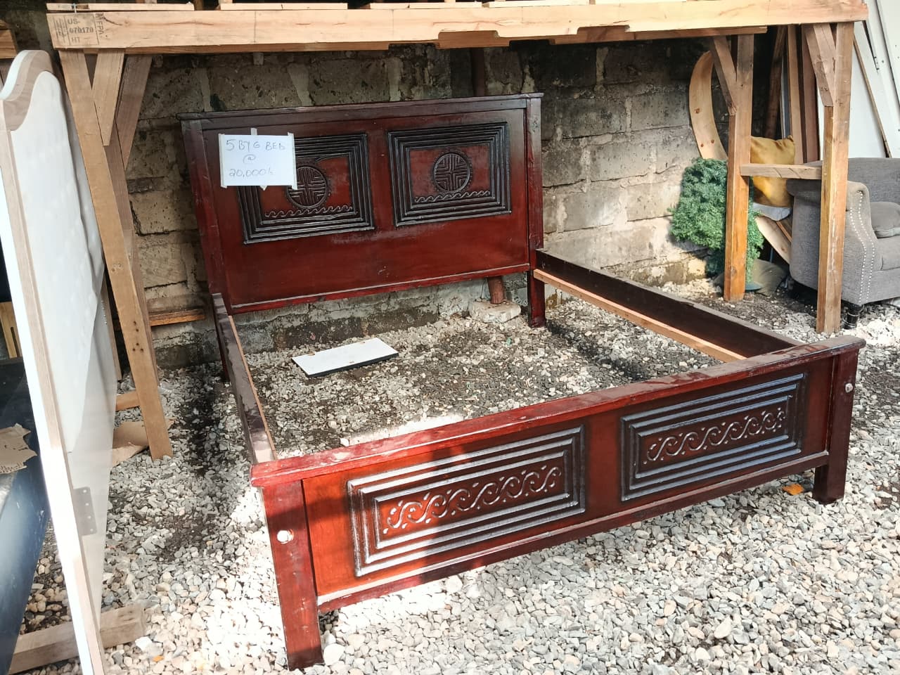5*6 Artisan Mahogany Panel Bed