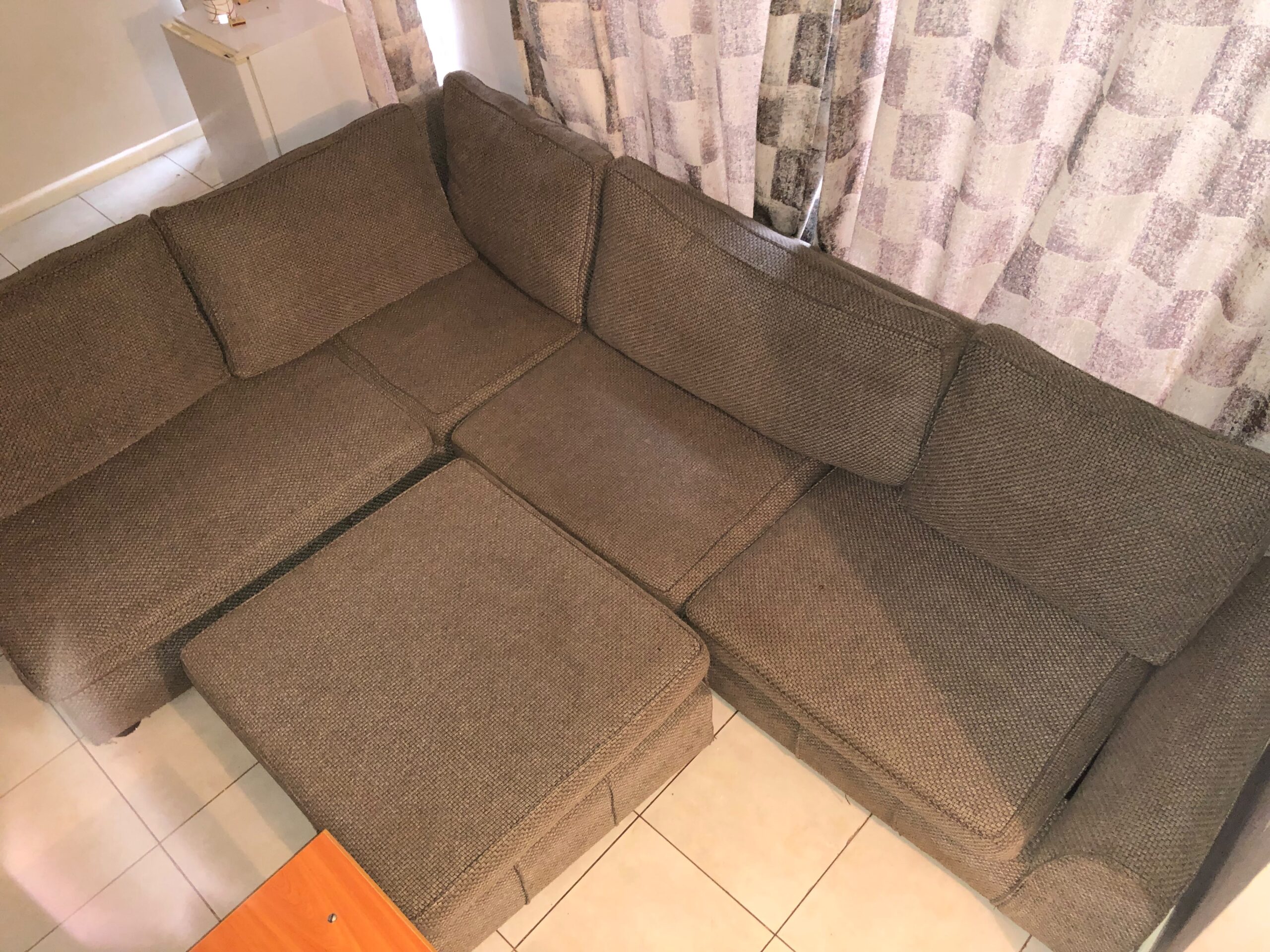 6 SEATER BROWN SOFA SET