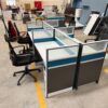Modern 4-Person Office Workstation
