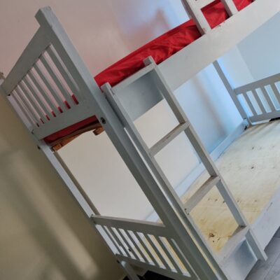 White 3x6 Double Decker Bed