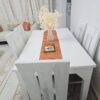 ELEGANT WHITE 6-SEATER DINING TABLE 
