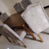 6 Seater Wooden Dining Set with Chester Chairs 