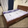 5 by 6 feet mahogany wood bed frame only