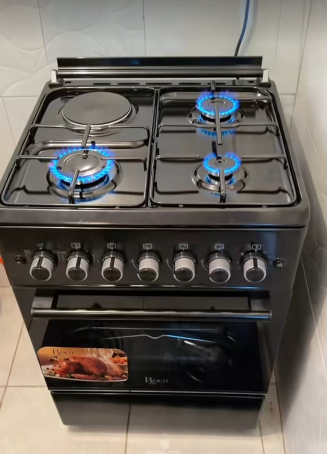 Clean Roch 60*60 Cooker, 1Electric + 3 gas Burner