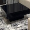 Solid Black Square TV Stand 