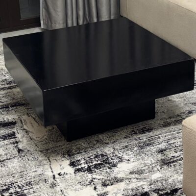 Solid Black Square TV Stand
