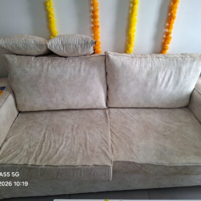 Comfortable 5-Seater Cream Sofa