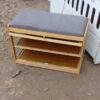 WOODEN SPACE-SAVING SHOE STOOL