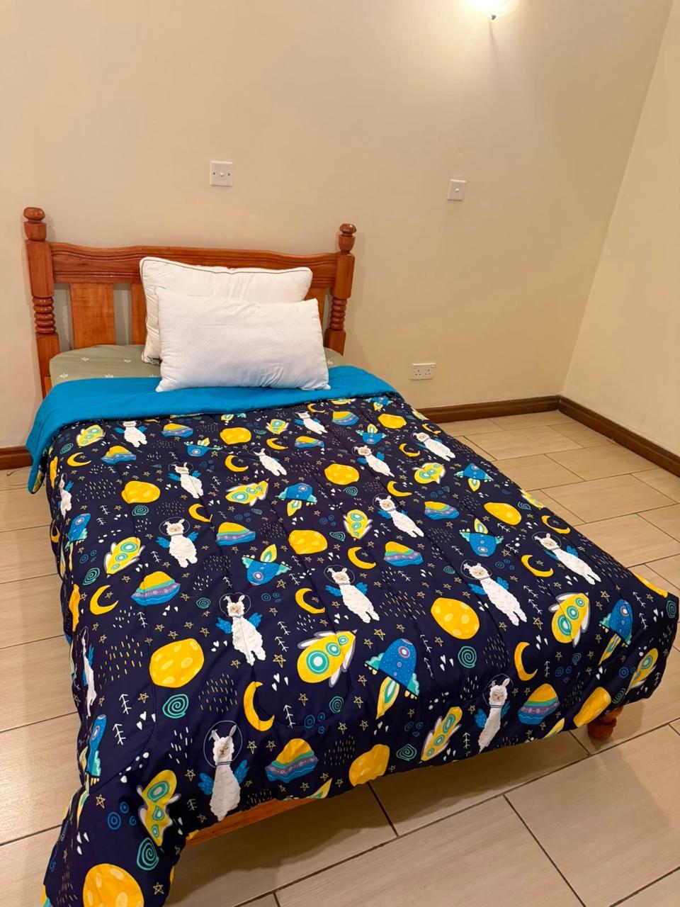 Comfortable 4X6 Wooden Bed With Mattress 2 Comfortable 4x6 Wooden Bed with Mattress