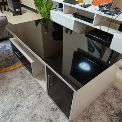 Modern Glass-Top Coffee Table