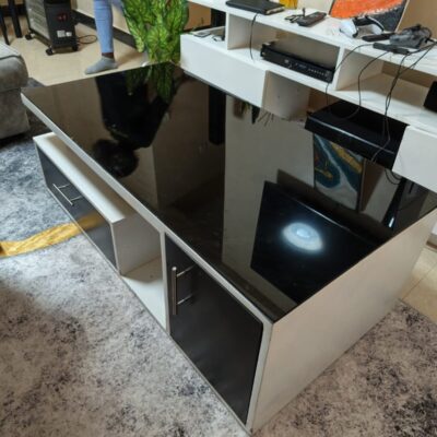 Modern Glass-Top Coffee Table
