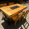 Rustic Hardwood 5-Seater Dining Set