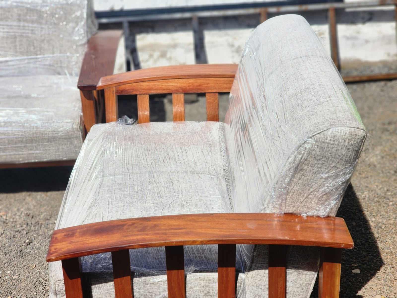 Used 5-Seater Wooden Sofa Set