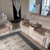 Comfortable 3-Seater Semi-Recliner Sofa