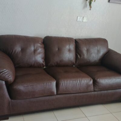 Clean 7-Seater Leather Sofa