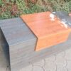 Modern wooden two- tone coffee table set