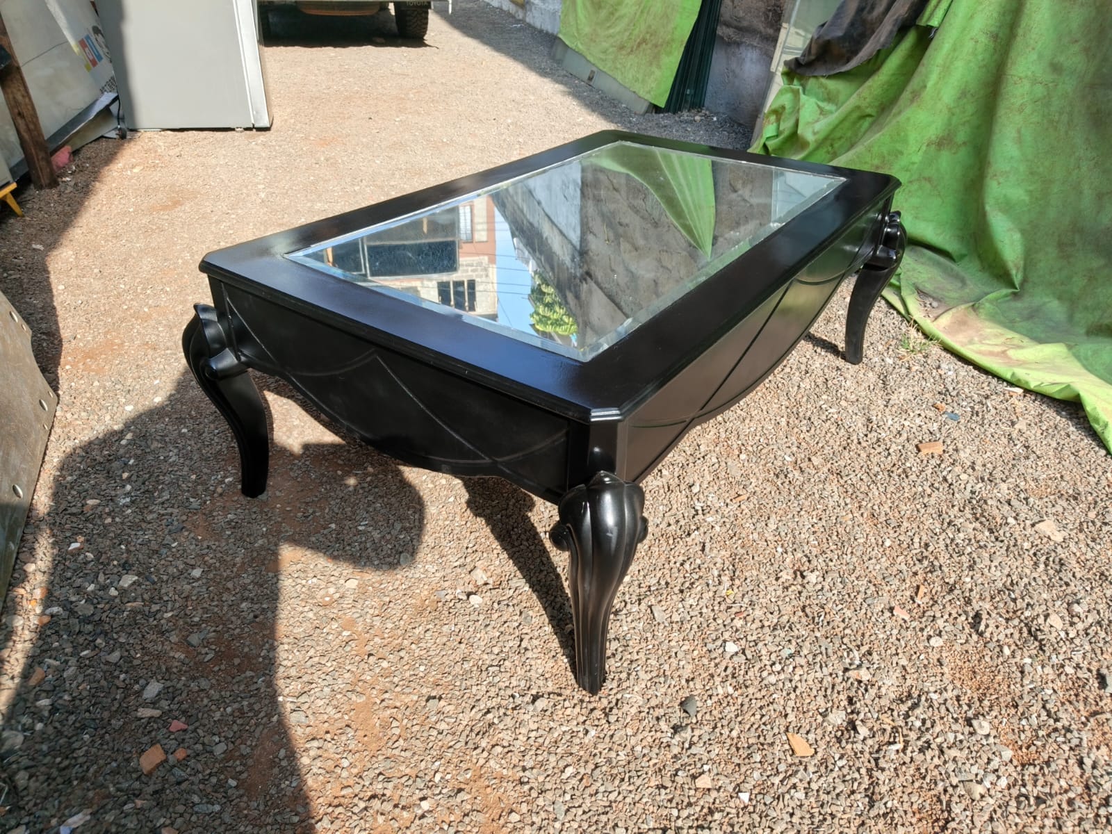 Elegant Antique Black Coffee Table 