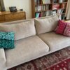 Pre Owned Cream Mango Wood Sofa