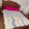 Carved Mahogany Bed with Dresser, Mirror and Bedsides