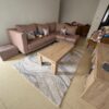 Large Grey and Cream Swirl Pattern Area Rug