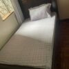 Pristine 4.5-Foot Wooden Bed with Mattress
